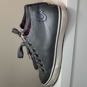 True Religion grey leather high top sneakers size 11.5